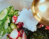 超簡単！きゅうりとわかめとたこの酢の物作り方4写真