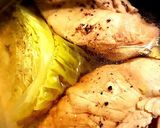 サボイキャベツと鶏肉のスープ作り方2写真