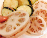 揚げずに簡単！蓮根と茄子のひき肉挟み揚げ作り方7写真