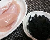 簡単！【ささみとワカメの辛子酢味噌かけ】作り方1写真
