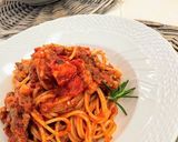 塩ハーブ豚のアマトリーチェ風パスタ‼作り方12写真