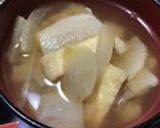 白カブと油揚げの味噌汁作り方31写真