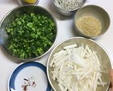 【大根葉と おじゃこの炒め物】作り方1写真