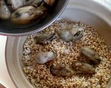 1人で贅沢もち麦入り牡蠣土鍋飯作り方6写真