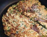 サクふわっ♡たっぷりニラのお好み焼き作り方5写真
