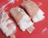 豚肉のチーズ梅巻き作り方3写真