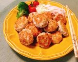鶏胸肉でつくねあんかけ作り方5写真