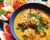 サワーキャベツ入り鶏もも肉の無水カレー作り方13写真