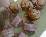 ちくわとこんにゃくベーコン巻煮作り方2写真