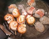 ちくわとこんにゃくベーコン巻煮作り方4写真
