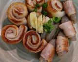ちくわとこんにゃくベーコン巻煮作り方5写真