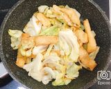 麺つゆだけで！キャベツと油揚げ炒め作り方4写真