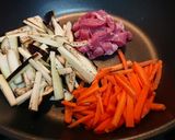 豚肉と茄子と人参を挟んだ自家製タコス作り方2写真