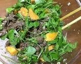 柿と牛肉のクミンサラダ作り方4写真