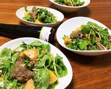 柿と牛肉のクミンサラダ作り方5写真