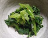 簡単に作れる「かつお菜の胡麻あえ」作り方7写真