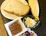 納豆 トースト作り方1写真