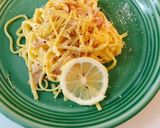 濃厚レモンカルボナーラ✩湯煎でダマなし！作り方11写真