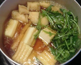 凍み大根と厚揚げの、あっさり煮に三つ葉を作り方4写真