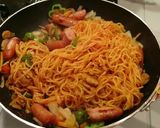 即席！冷凍焼きそば麺のナポリタン作り方6写真