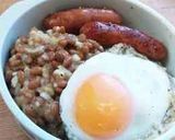 納豆ウインナーごはん♬時短丼♥簡単朝食作り方38写真