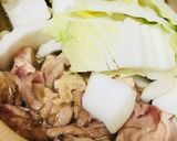 白菜と煮こむ●鶏肉のスキヤキ風甘辛煮込み作り方2写真