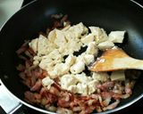 ケールと豆腐とベーコン炒め作り方5写真