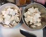 豚バラと菜の花のアンチョビバター作り方3写真