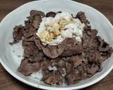 超簡単♪ロピアの特売薄切り牛タン丼作り方3写真