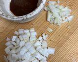 濃厚魚介つけ麺に白菜、玉ねぎ、すだち。作り方1写真