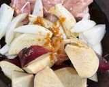 鶏もも肉とさつま芋の甘辛煮(ゆる四毒抜き)作り方3写真