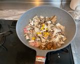 蕎麦とキノコのパスタ作り方3写真