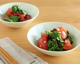 簡単◎菜の花とトマトのねぎ塩昆布和え作り方7写真
