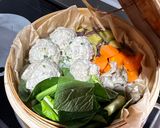 レンコンつくねと秋野菜のせいろ蒸し作り方6写真