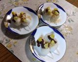 お月見団子にも!豆腐白玉に餡とゆで栗on作り方7写真