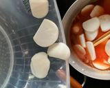 カブとベーコンのトマトスープパスタ作り方7写真