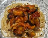 簡単おいしい♪ナスとしめじのトマトパスタ作り方12写真