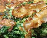 水菜シャキシャキヘルシーお好み焼き作り方5写真