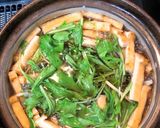 水菜と油揚げのみぞれ鍋作り方4写真