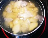 マヨネーズ少なめカリカリハムポテトサラダ作り方1写真