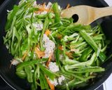 ピーマンと人参の鶏ひき肉炒め作り方3写真