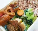 蓮根、かぼちゃの酢豚風(甘酢あんかけ)作り方7写真