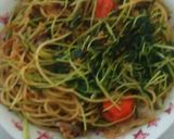 味噌イワシ缶の豆苗大豆スパ作り方4写真