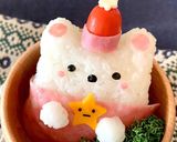 すみっコぐらしデコ★キャラ弁★しろくま作り方4写真