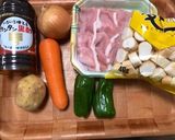 お麩の肉巻きで酢豚風★黒酢あん作り方1写真