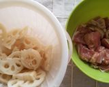 ☆鶏もも肉とレンコンの甘辛炒め☆作り方2写真
