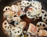 ☆鶏もも肉とレンコンの甘辛炒め☆作り方5写真