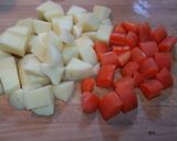 豚肩ロースと山伏だけと根菜のトマト煮込み作り方1写真