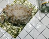 ☆ハム握り飯☆もち麦入りプチプチ作り方3写真
