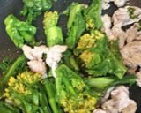 菜の花と豚肉のあんかけ作り方6写真